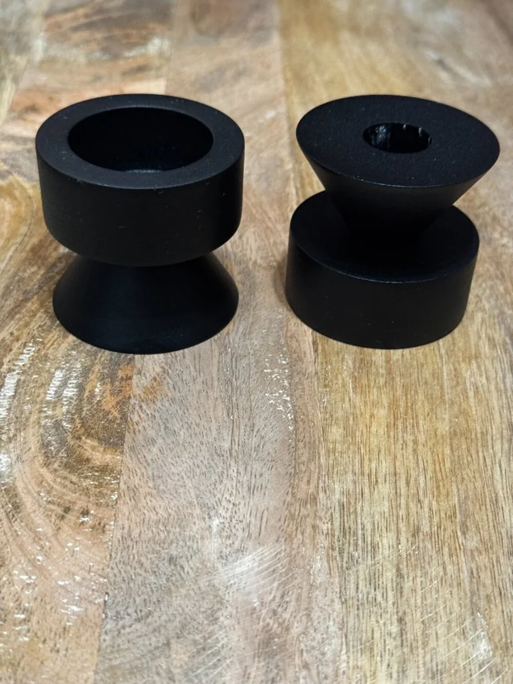 IKEA STOCKHOLM Reversible Candle Holder, Set of 2, Black, 905.905.03